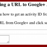 Getting an activity ID from a Google+ Post URL